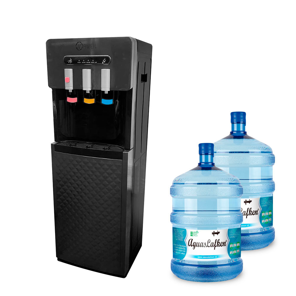 Dispensador eléctrico Pedestal Ventilador bidón oculto